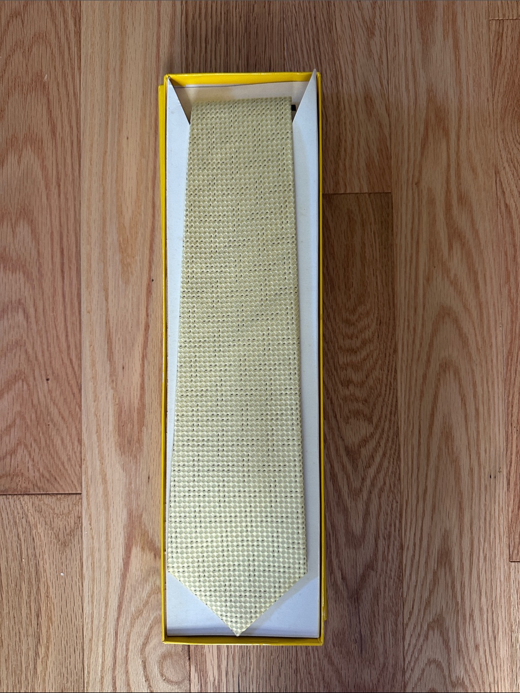 Classic Cream Woven Necktie  Mens Accessory